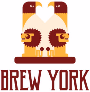 Brew York - logo Portrait Red